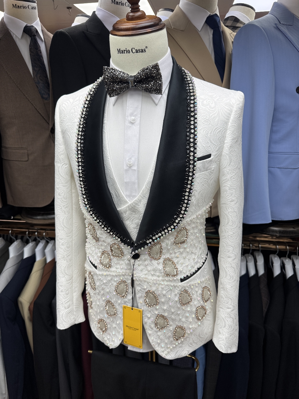 Richly Pearls Beaded Men Suit  – Men Formal Wear Sale Bewertung und Preis