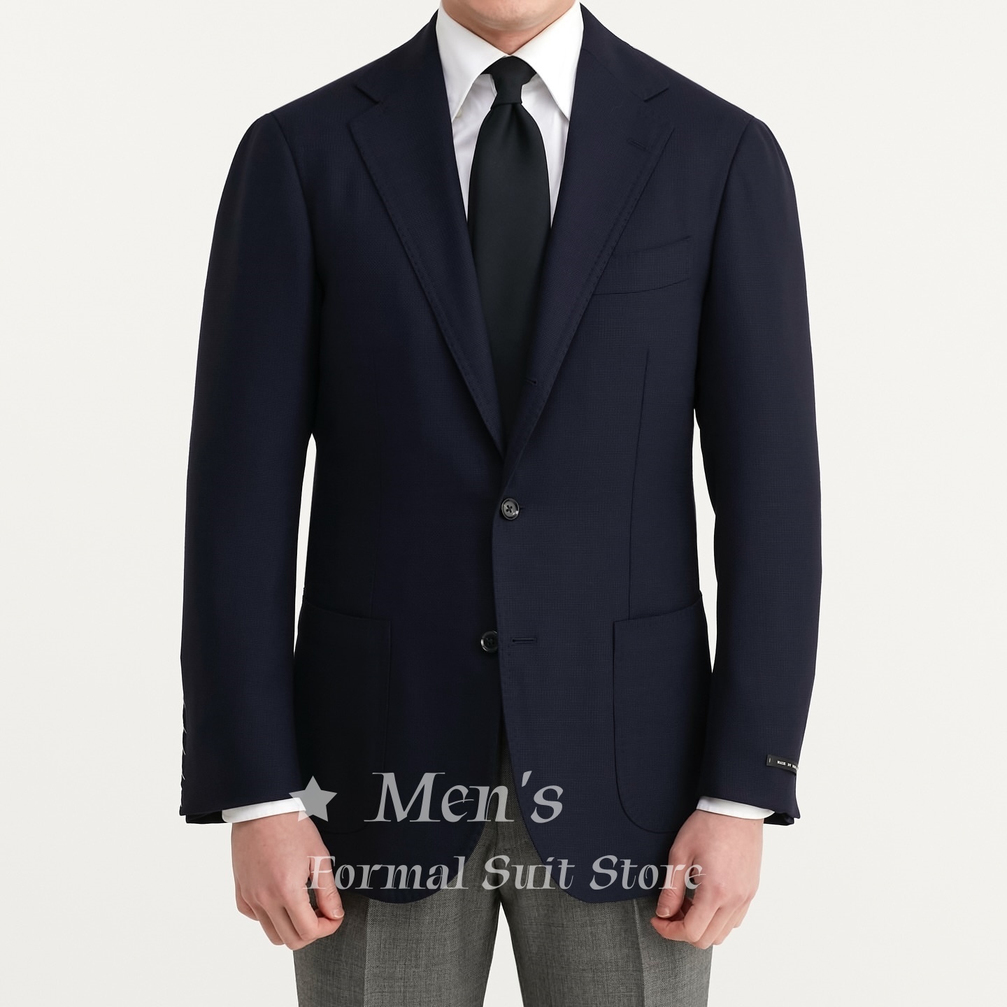 Luxury Men's Navy Blue Blazer  – Men Formal Wear Blue Bewertung und Preis