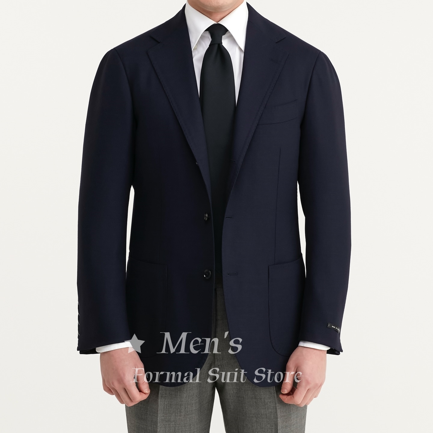 Luxury Men's Navy Blue Blazer  – Men Formal Wear Blue Bewertung und Preis