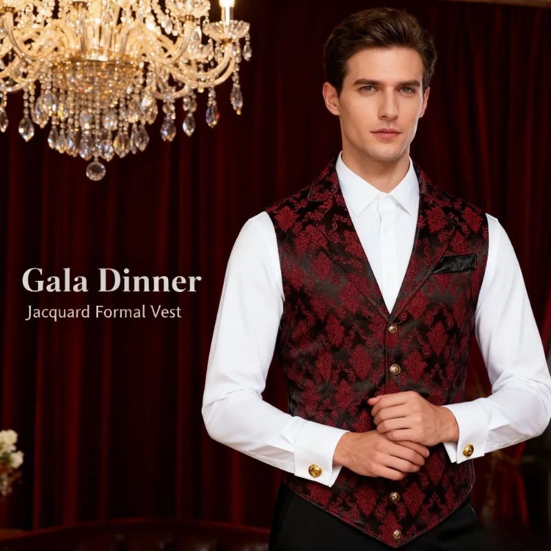 Slim Fit Vest British Retro St – Men'S Formal Wear Waistcoat Bewertung und Preis