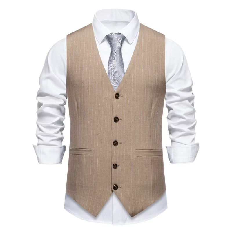 2026 New Red Striped Suit Vest – Men'S Formal Wear Waistcoat Bewertung und Preis