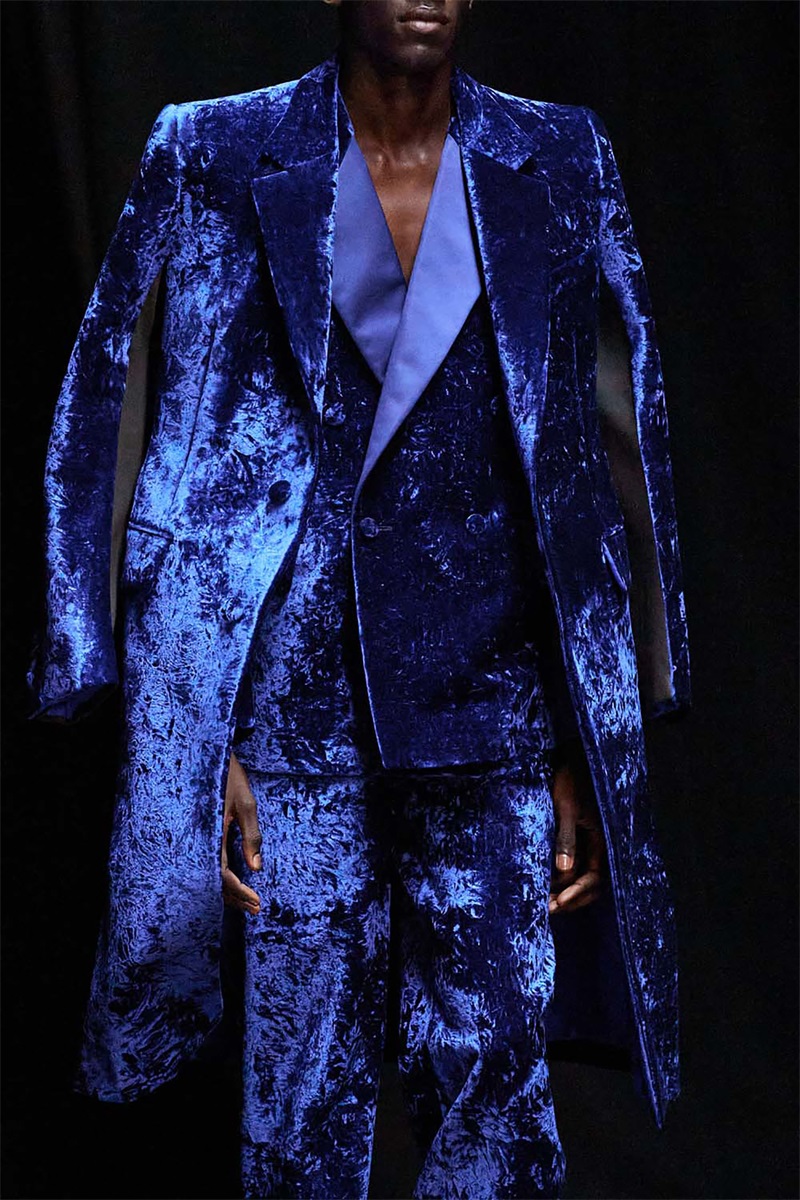 Newest Velvet 3 Pieces Men Sui – Men Formal Wear Blue Bewertung und Preis