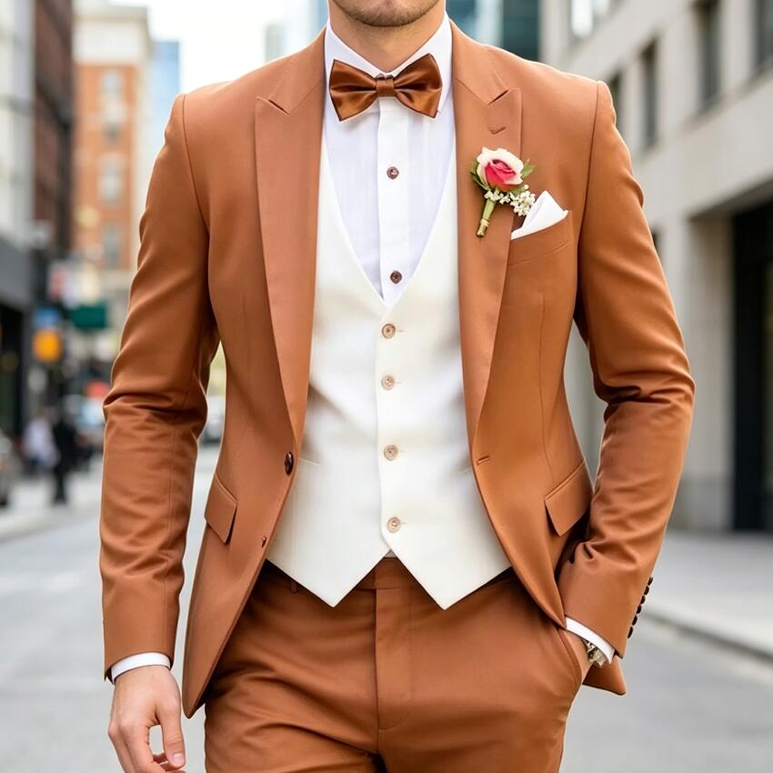 New Classic 3 Piece Men's Suit – Men'S Formal Wear Waistcoat Bewertung und Preis