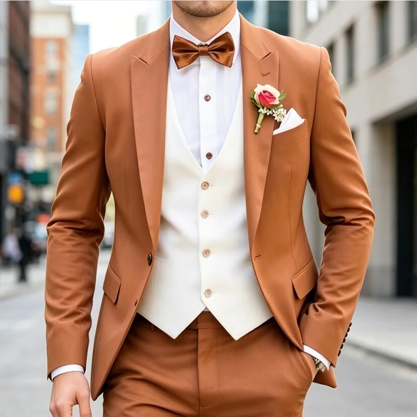New Classic 3 Piece Men's Suit – Men'S Formal Wear Waistcoat Bewertung und Preis