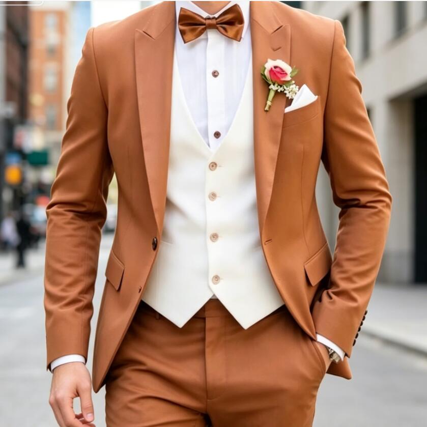 New Classic 3 Piece Men's Suit – Men'S Formal Wear Waistcoat Bewertung und Preis