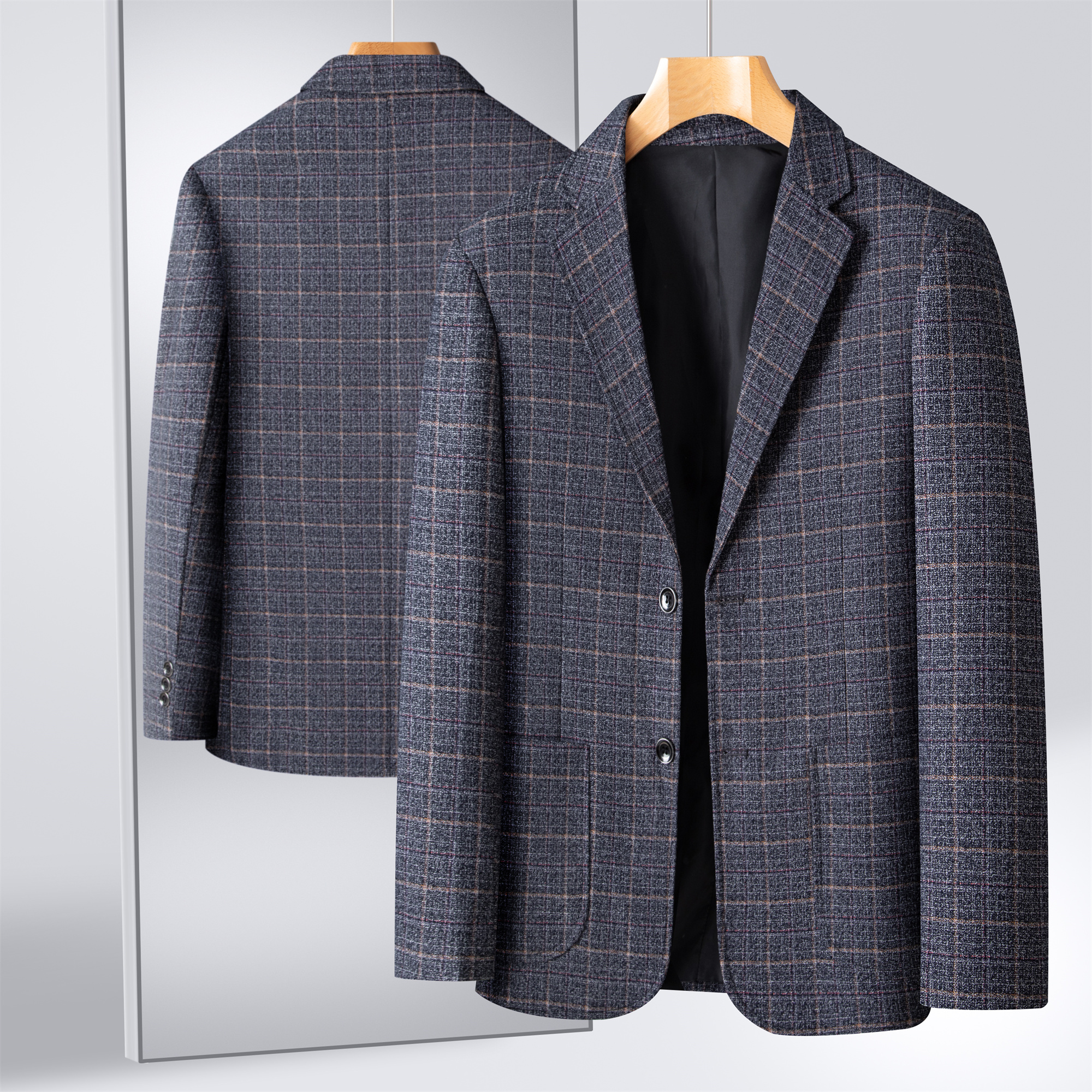 Striped Suit Men's Plaid Suit  – Men Formal Wear Summer Bewertung und Preis