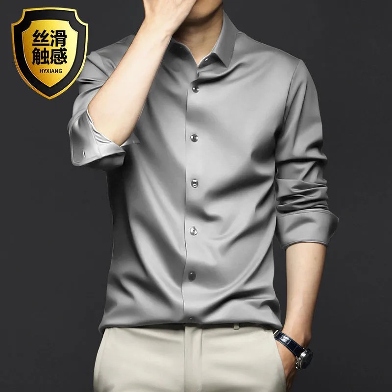 S-5XL Men's Shirt Long Sleeve  – Korean Men Formal Wear Bewertung und Preis