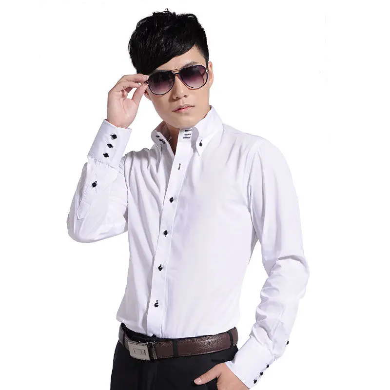 Dress Shirt for Men Button-dow – Korean Men Formal Wear Bewertung und Preis