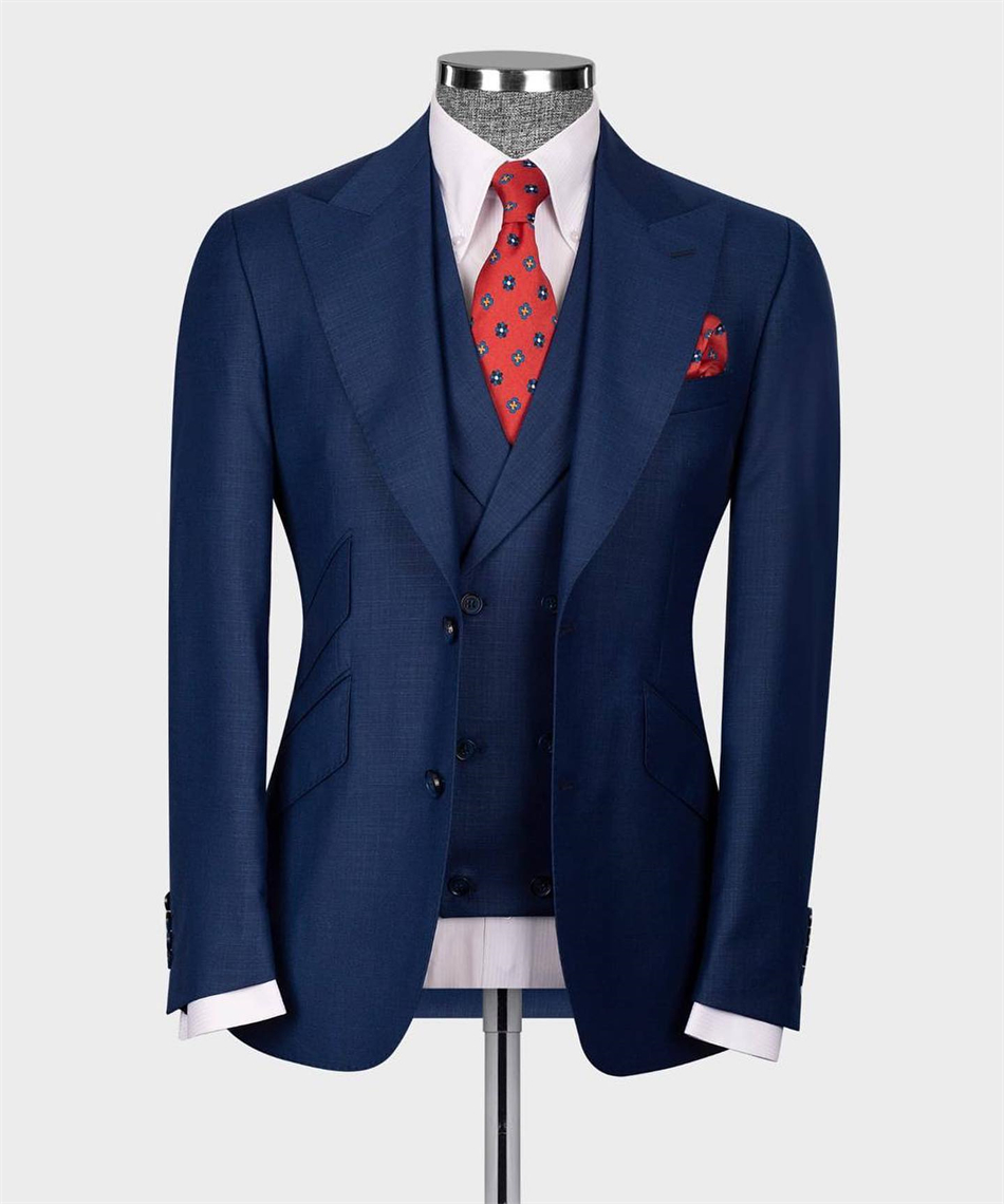 Elegant Navy Blue Classic Wedd – Men Formal Wear Blue Bewertung und Preis