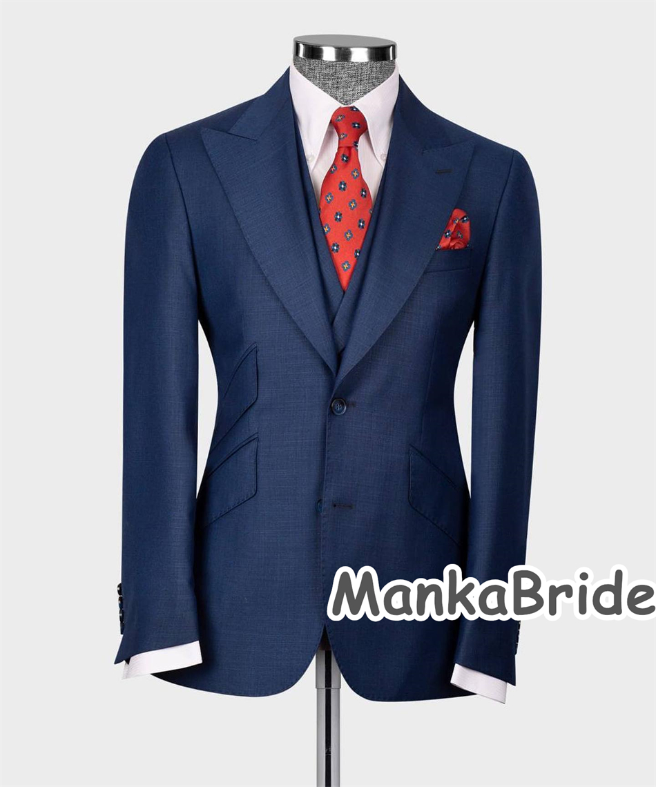 Elegant Navy Blue Classic Wedd – Men Formal Wear Blue Bewertung und Preis