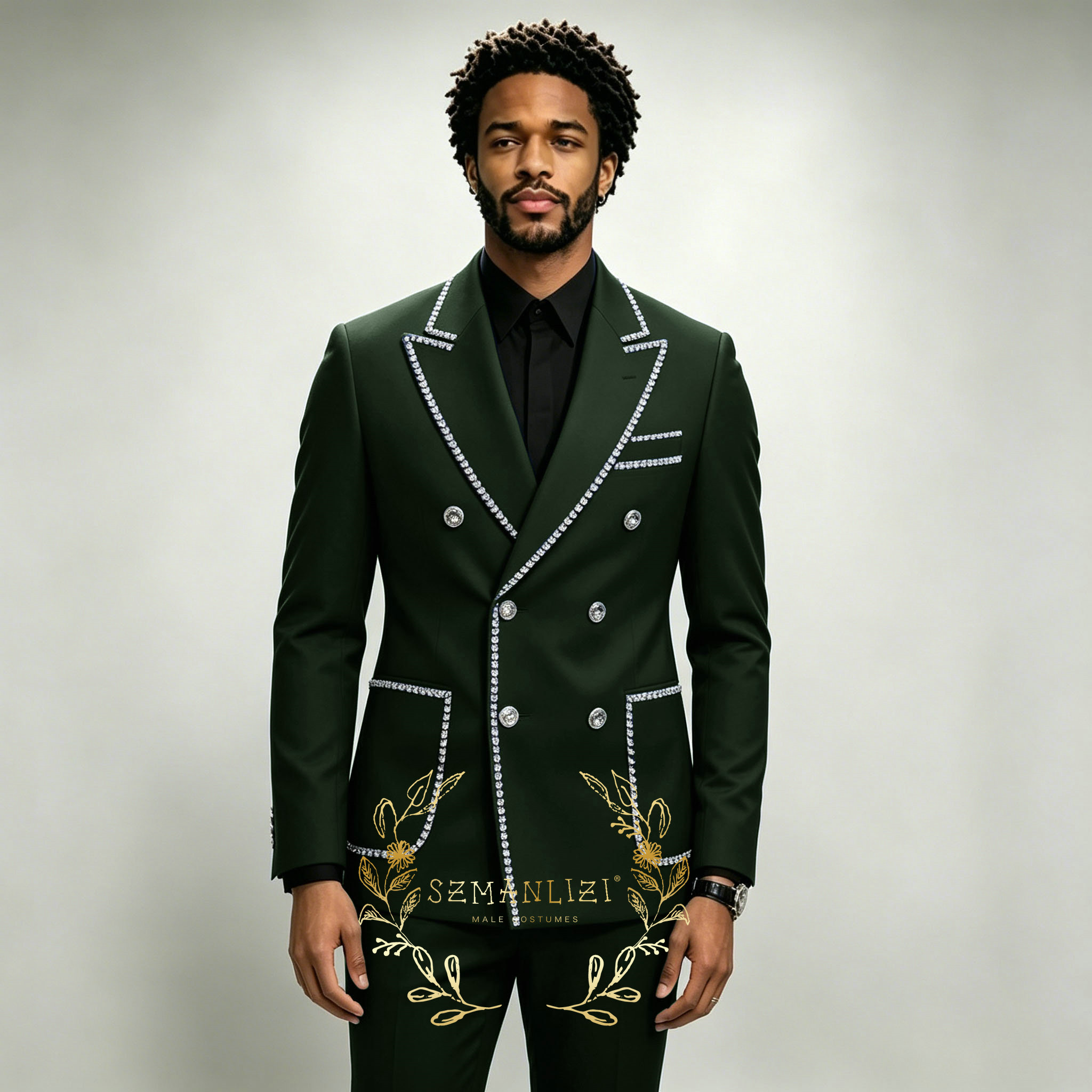 Luxury Men's Suits 2 Pieces Ro – Men Formal Wear Blue Bewertung und Preis