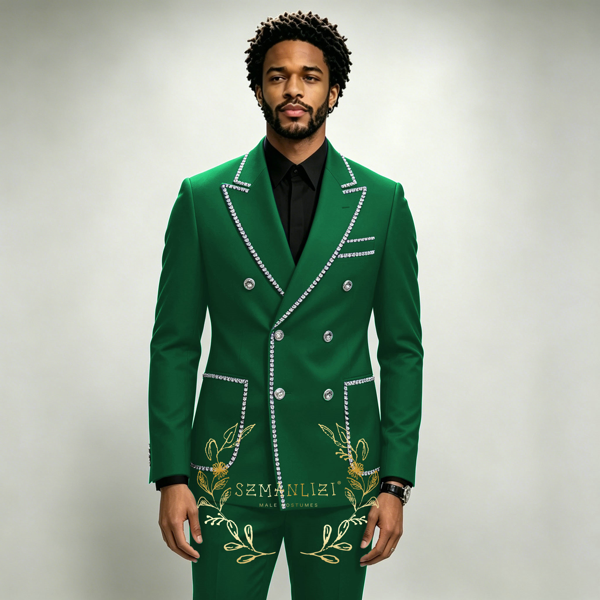 Luxury Men's Suits 2 Pieces Ro – Men Formal Wear Blue Bewertung und Preis