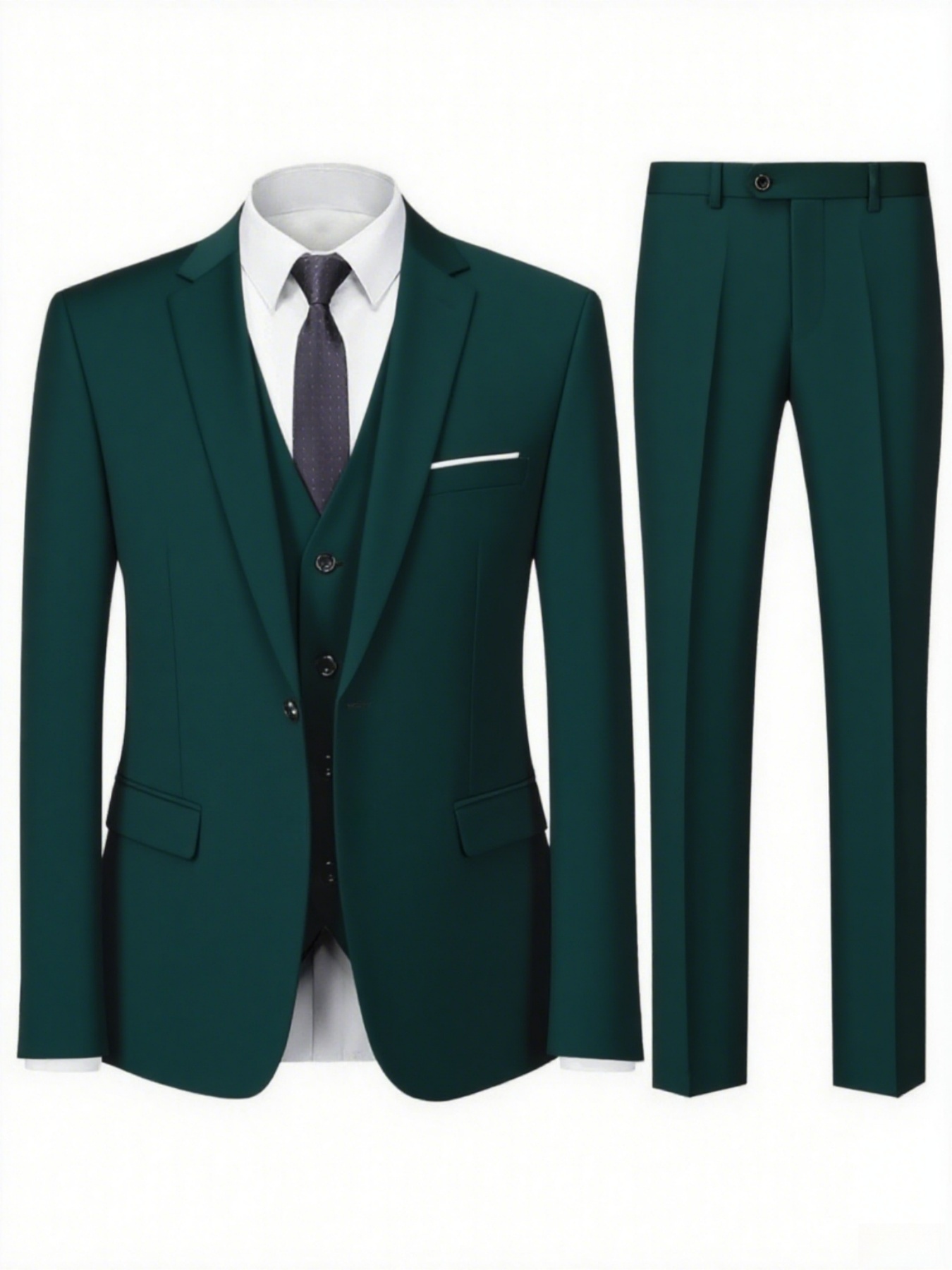 2pcs Men's All-Season Suit Set – Men Formal Wear For Dinner Bewertung und Preis
