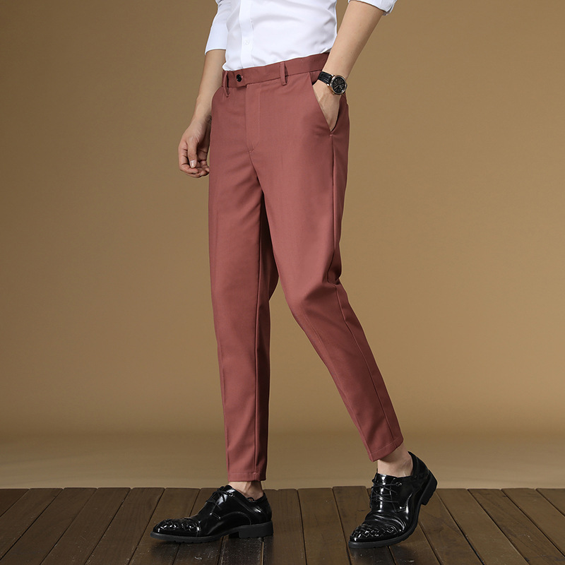 Summer Suit Pants Men Red Blac – Men Formal Wear Summer Bewertung und Preis