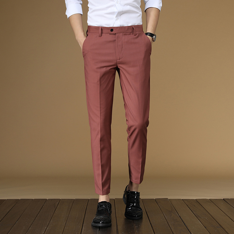 Summer Suit Pants Men Red Blac – Men Formal Wear Summer Bewertung und Preis