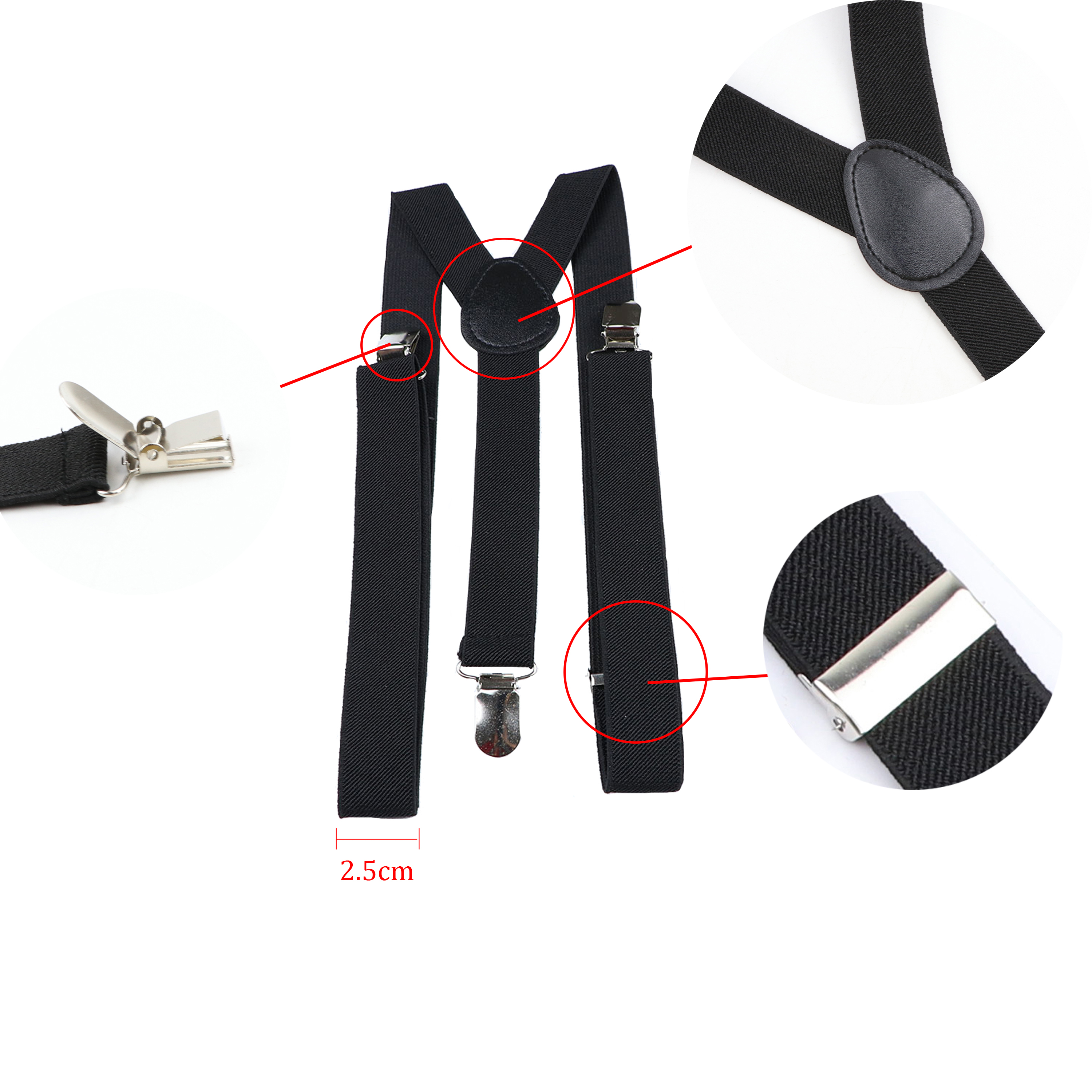 Unisex Solid Color Suspenders  – Suspender Clip Formal Bewertung und Preis