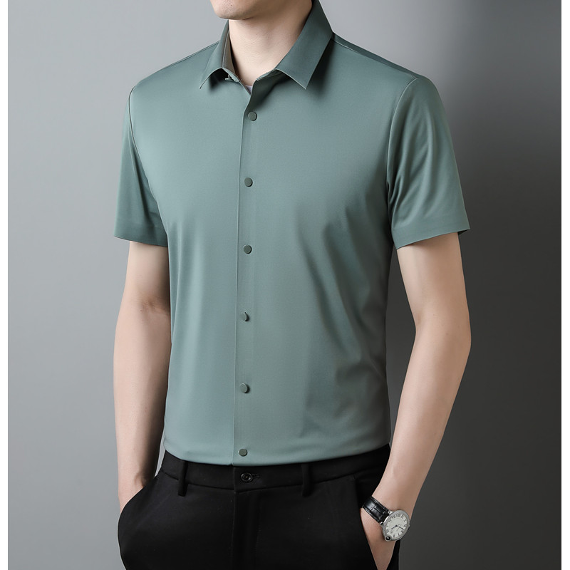Men's Premium Shirt New Summer – Men Formal Office Wear Shirts Bewertung und Preis
