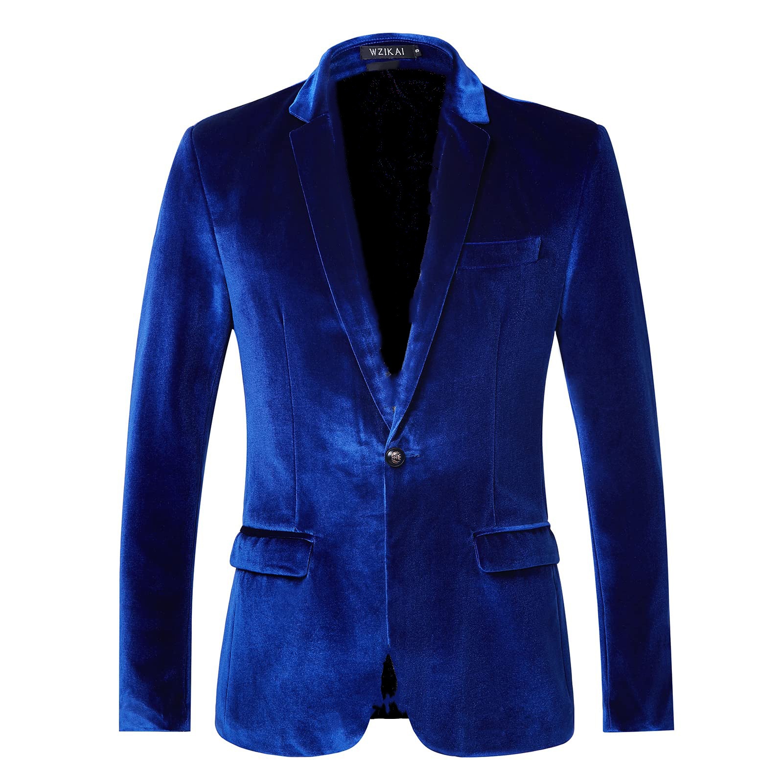 Men's Slim Fit Velvet Blazer J – Men Formal Wear Blue Bewertung und Preis