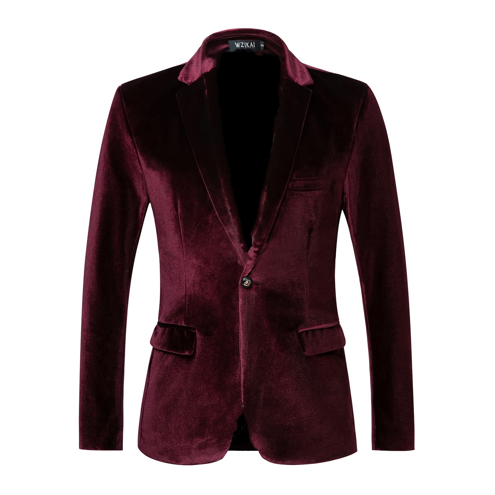 Men's Slim Fit Velvet Blazer J – Men Formal Wear Blue Bewertung und Preis