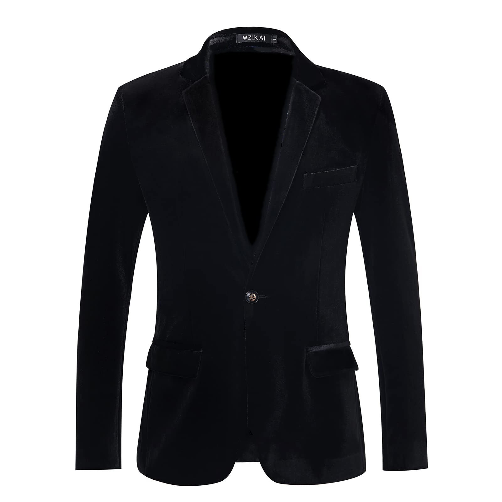 Men's Slim Fit Velvet Blazer J – Men Formal Wear Blue Bewertung und Preis