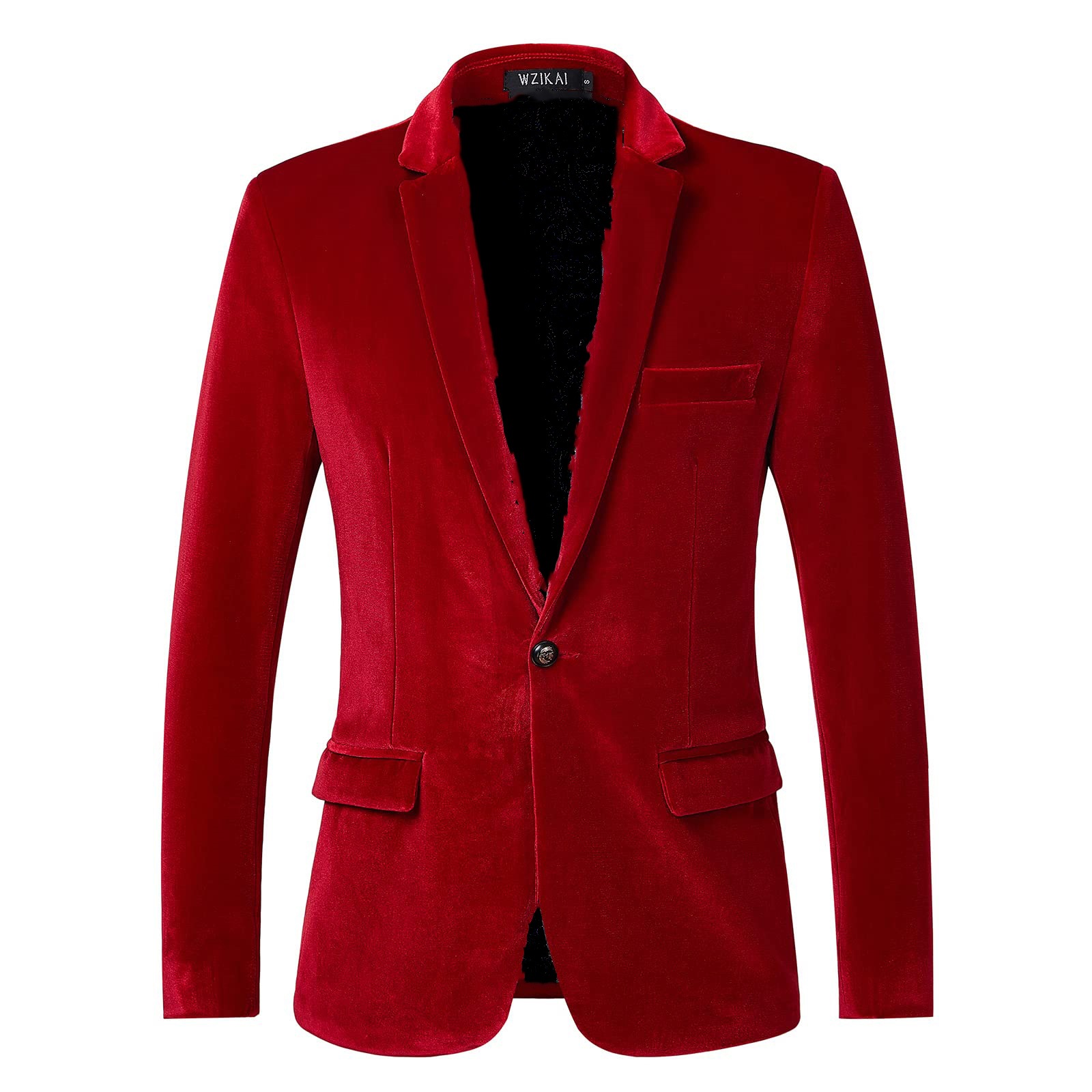 Men's Slim Fit Velvet Blazer J – Men Formal Wear Blue Bewertung und Preis
