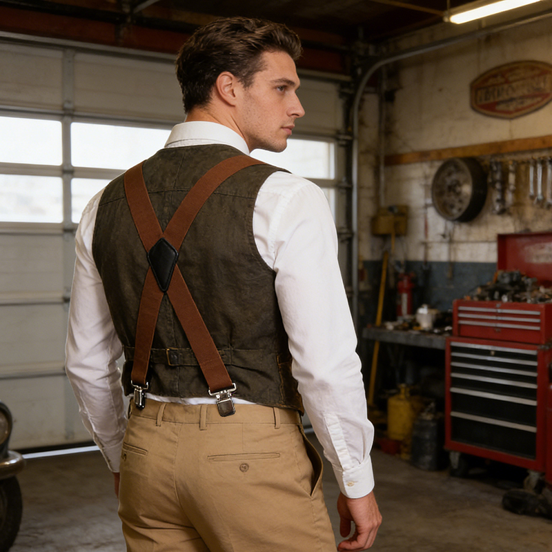 Retro Y-back Men's Suspenders  – Suspender Clip Formal Bewertung und Preis