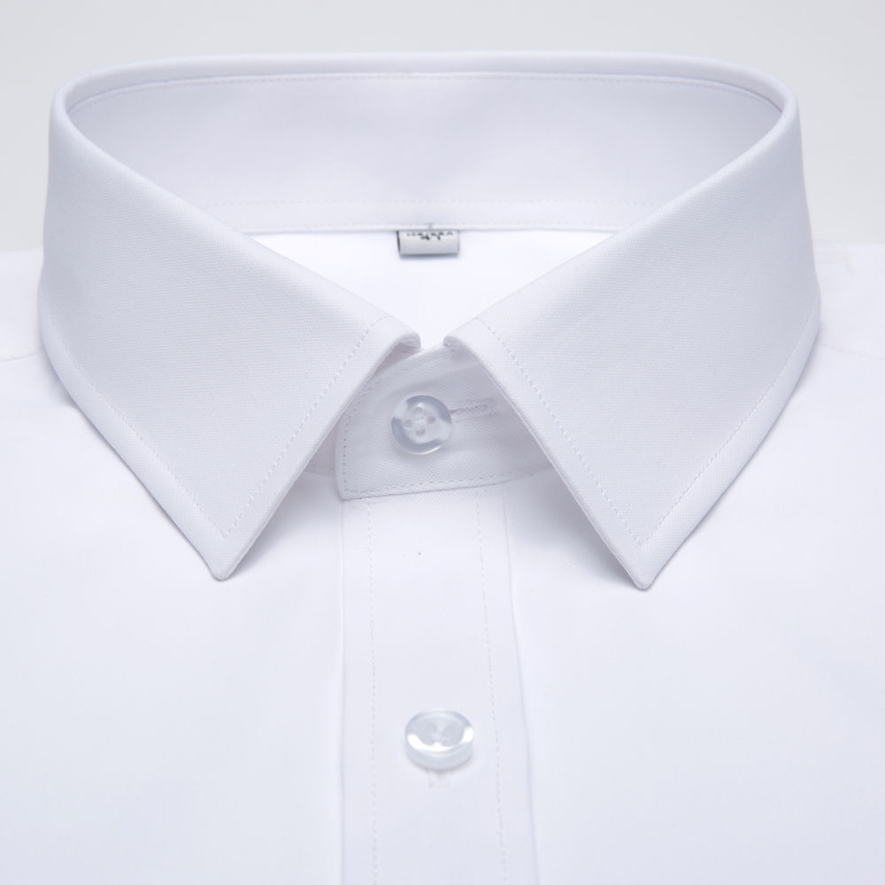 White Solid Color Men's Long S – Men Formal Office Wear Shirts Bewertung und Preis