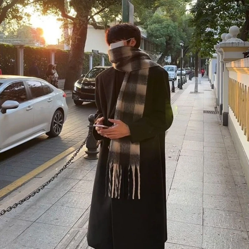 Korean Inspired Men's Wool Ove – Korean Men Formal Wear Bewertung und Preis