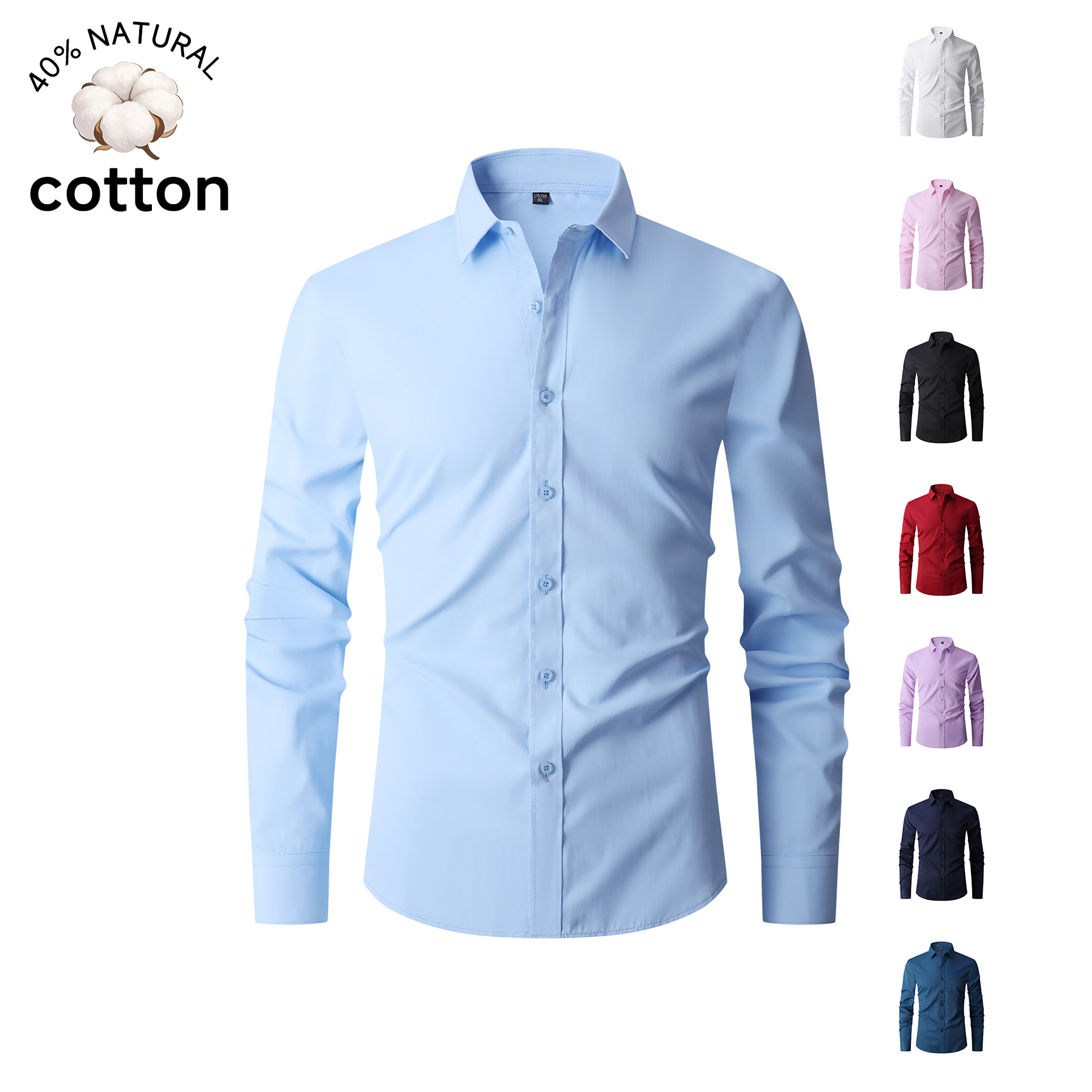 Good Quality Summer Cotton Men – Men Formal Office Wear Shirts Bewertung und Preis