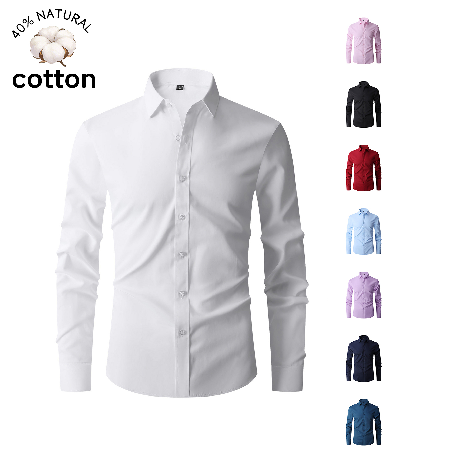 Good Quality Summer Cotton Men – Men Formal Office Wear Shirts Bewertung und Preis