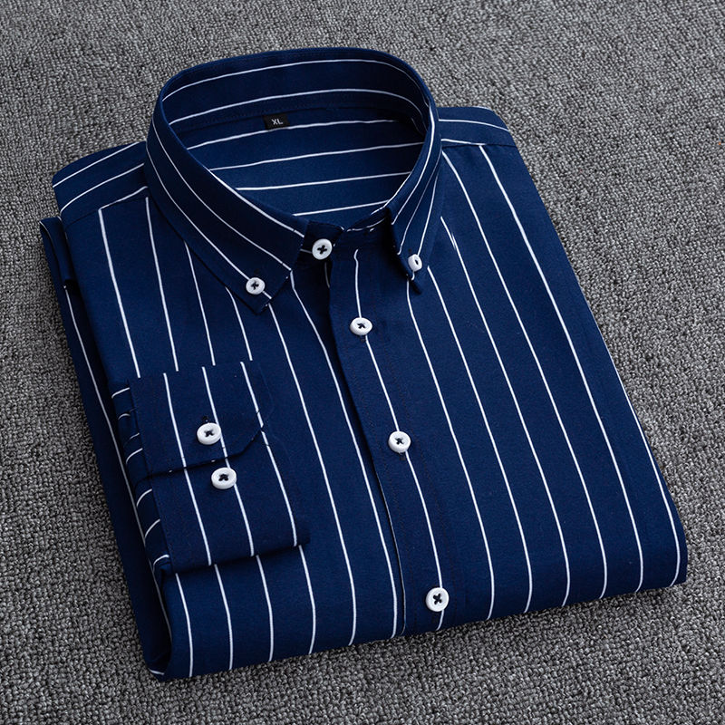 Mens Dress Shirts Striped Long – Korean Men Formal Wear Bewertung und Preis