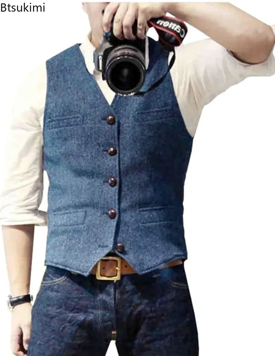 2026 Men's Vintage V Neck Suit – Men'S Formal Wear Waistcoat Bewertung und Preis