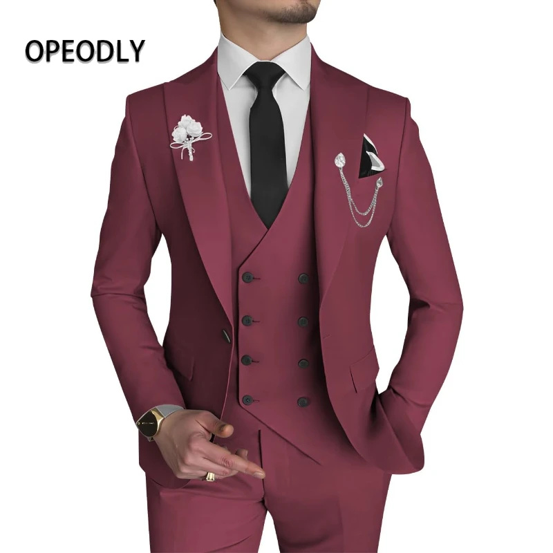 OPEODLY Men 3 Piece Suit Slim  – Men Formal Wear For Dinner Bewertung und Preis