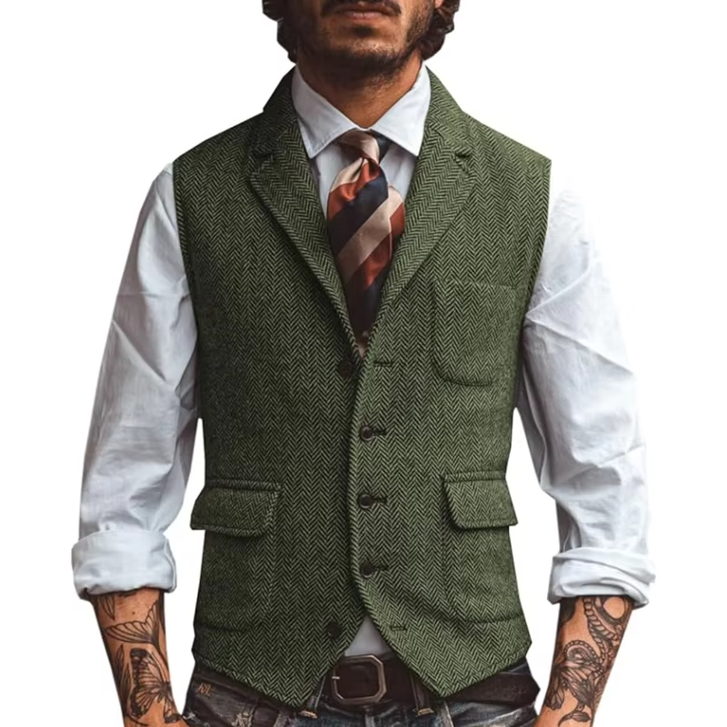 Retro Tweed Men's Vest Herring – Men'S Formal Wear Waistcoat Bewertung und Preis