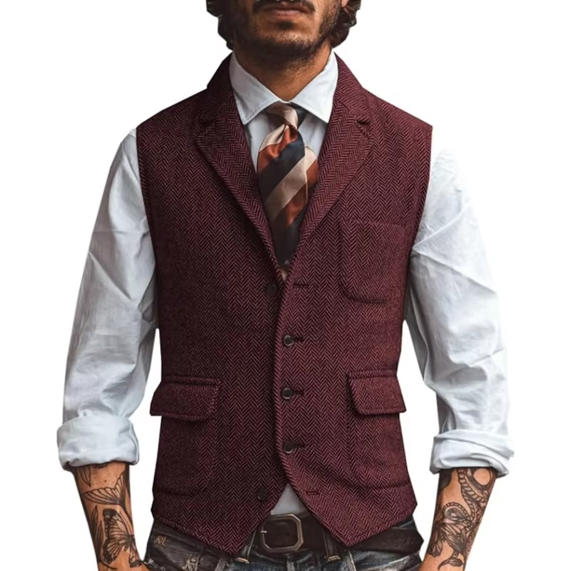Retro Tweed Men's Vest Herring – Men'S Formal Wear Waistcoat Bewertung und Preis