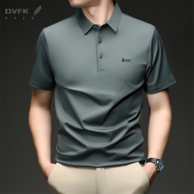Men's Summer Polo T Shirt Shor – Men Formal Office Wear Shirts Bewertung und Preis
