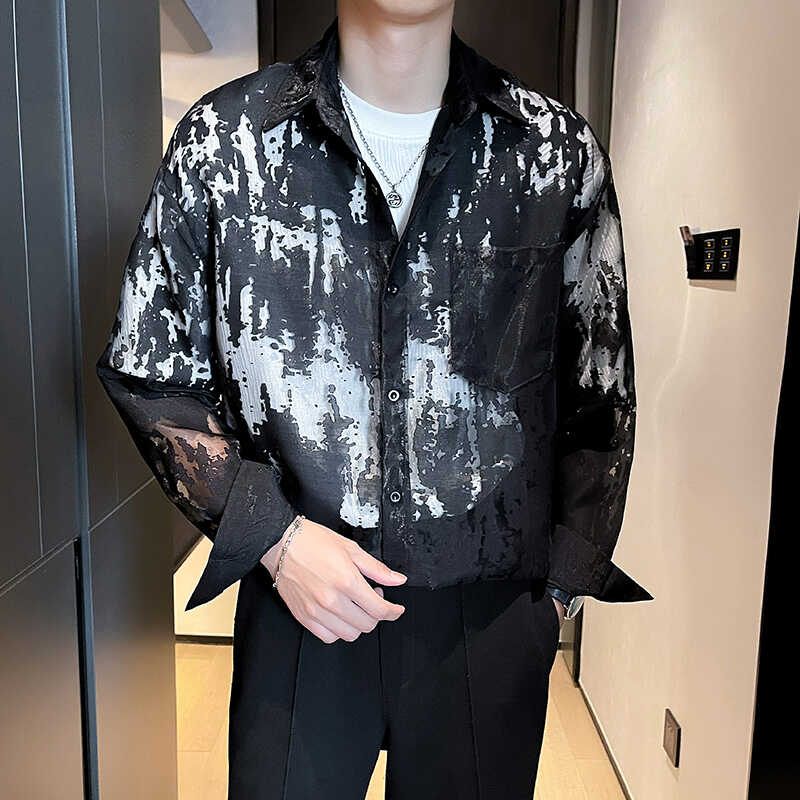 Men Summer Hollow Flowers Orga – Korean Men Formal Wear Bewertung und Preis