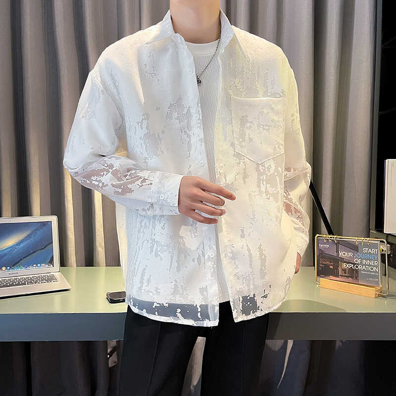 Men Summer Hollow Flowers Orga – Korean Men Formal Wear Bewertung und Preis