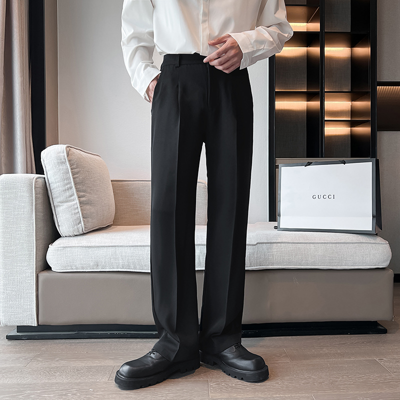 Black White Suit Pants Men Sli – Korean Men Formal Wear Bewertung und Preis