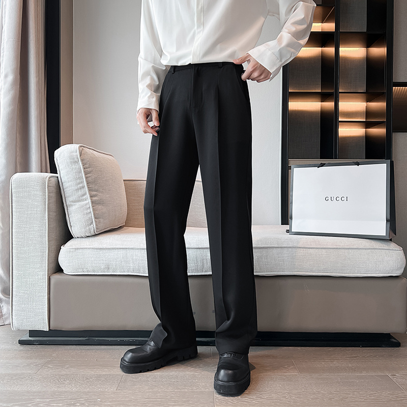 Black White Suit Pants Men Sli – Korean Men Formal Wear Bewertung und Preis