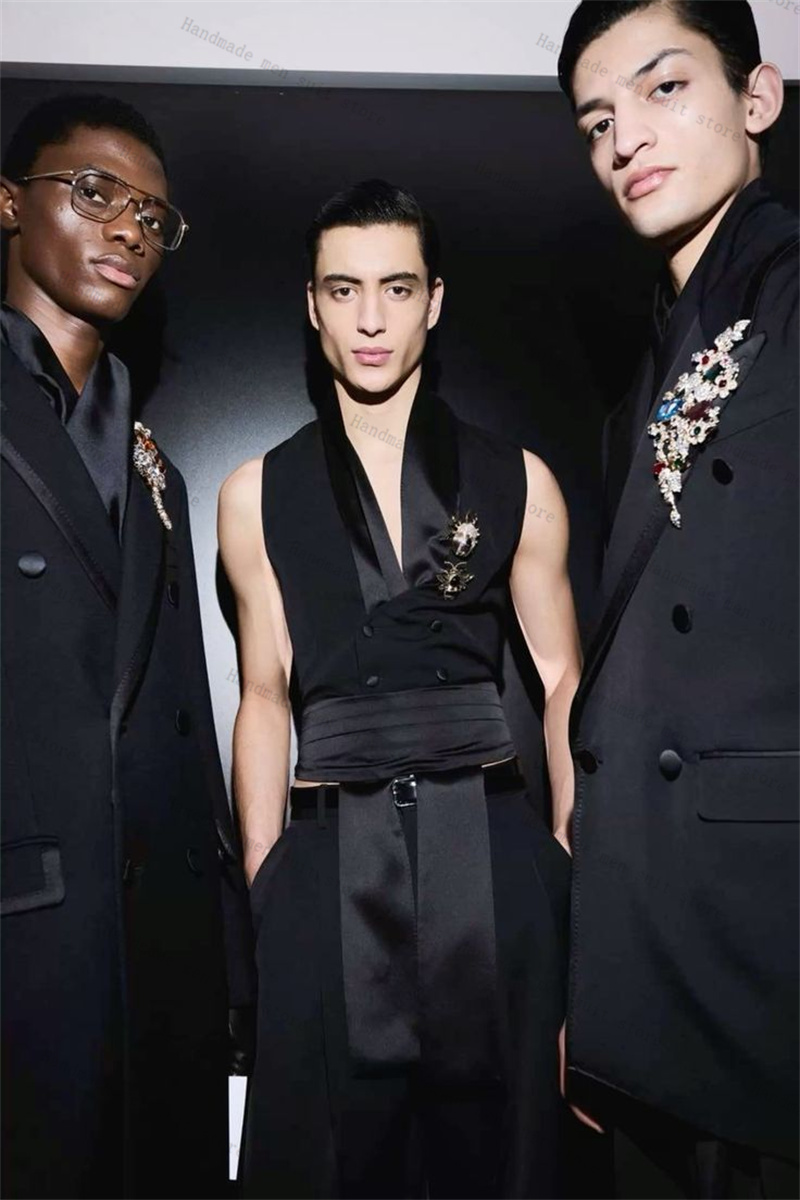 Black Men Suits 2 Piece Vest+P – Men'S Formal Wear Waistcoat Bewertung und Preis