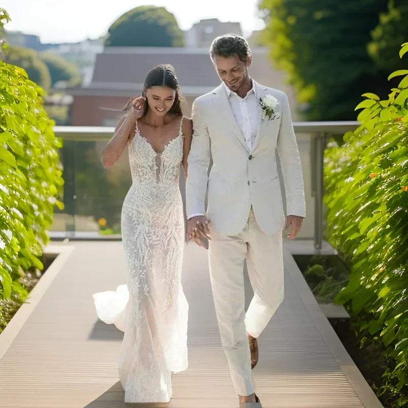 Linen Wedding Tuxedo For Men S – Men Formal Wear Summer Bewertung und Preis