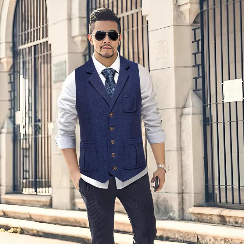 Men's Herringbone Tweed Suit V – Men'S Formal Wear Waistcoat Bewertung und Preis