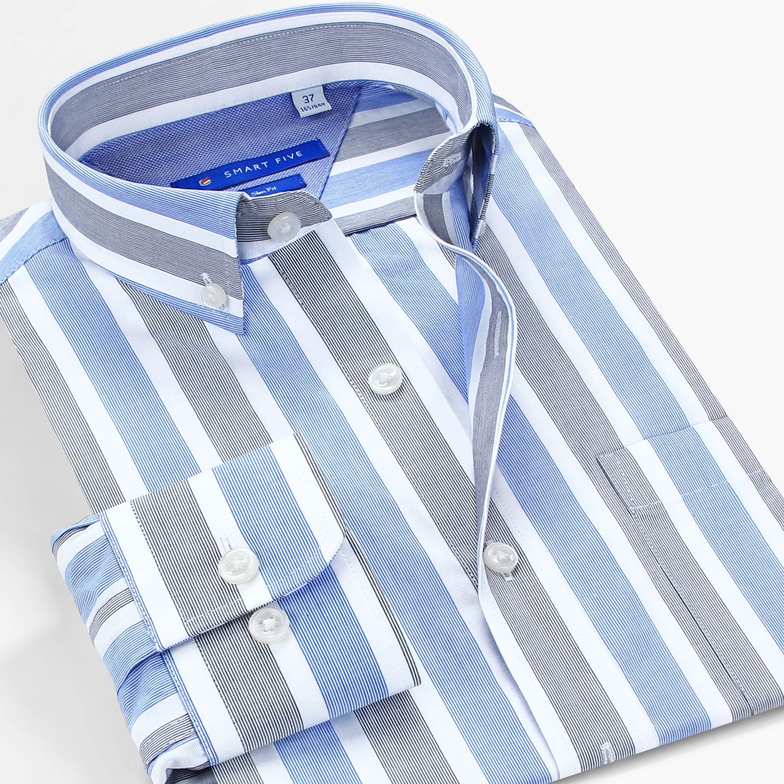 Men's 100% Cotton Striped Shir – Men Formal Office Wear Shirts Bewertung und Preis