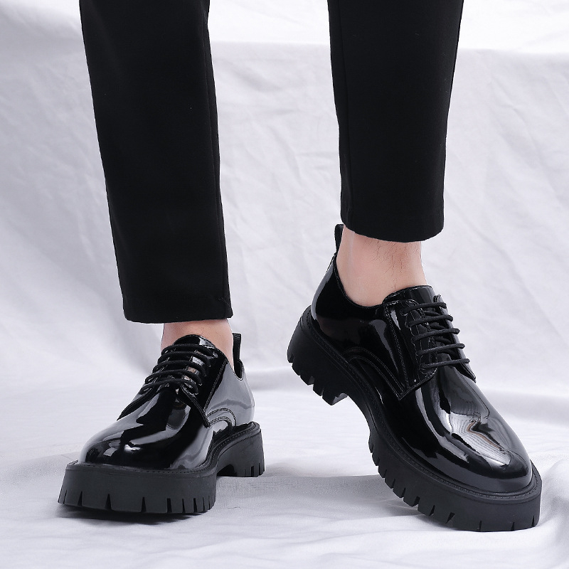 Mens Black Patent Leather Lace – Men Formal Wear All Black Bewertung und Preis