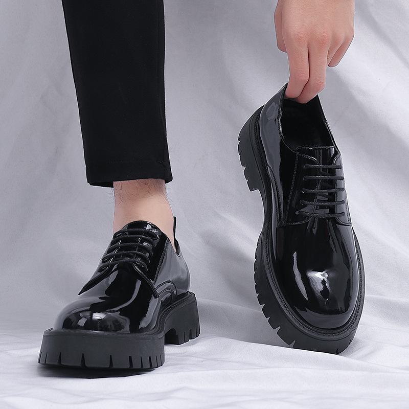 Mens Black Patent Leather Lace – Men Formal Wear All Black Bewertung und Preis