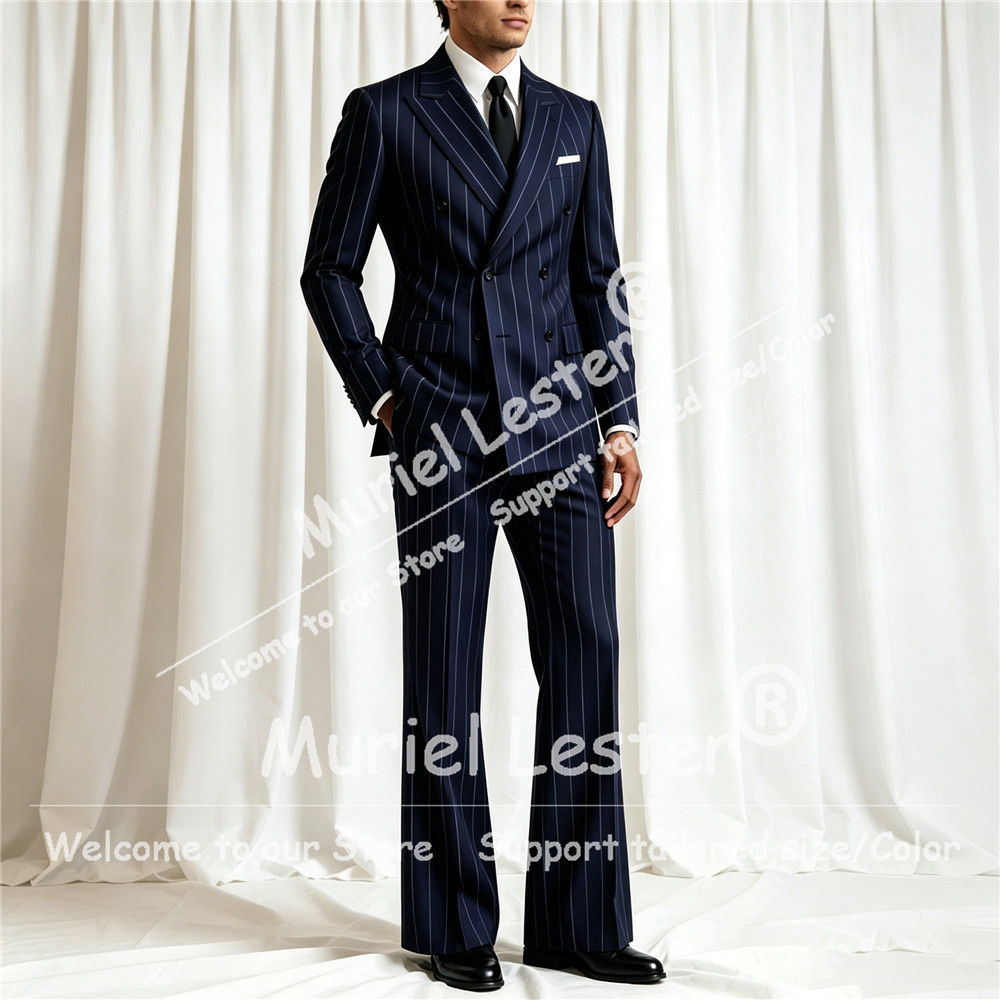 Elegant Stripes Suit Men 2 Pie – Men'S Used Formal Wear Bewertung und Preis