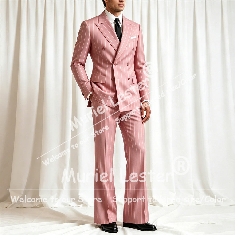 Elegant Stripes Suit Men 2 Pie – Men'S Used Formal Wear Bewertung und Preis