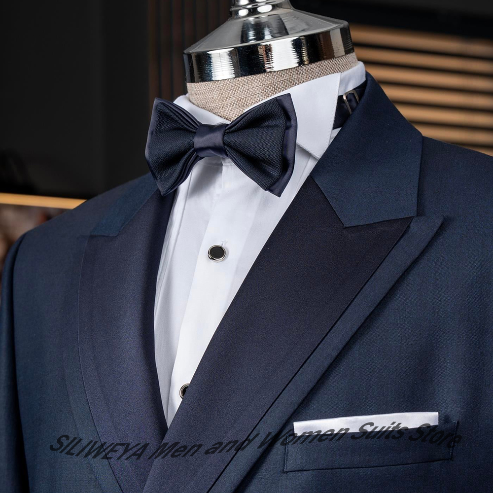 Men's Navy Blue Double Breaste – Men Formal Wear For Dinner Bewertung und Preis