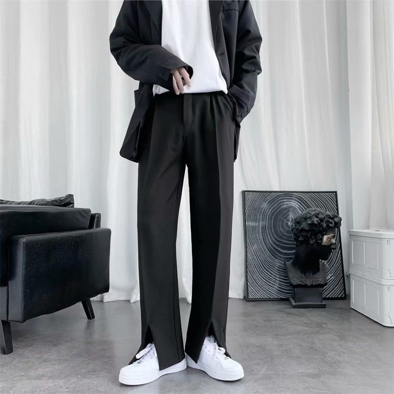 Spring/Summer Black Suit Pants – Korean Men Formal Wear Bewertung und Preis